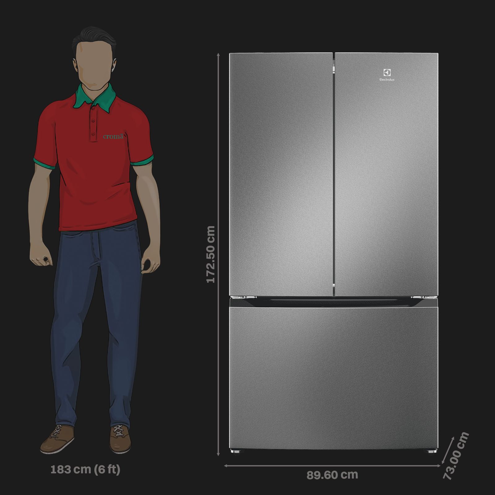 Buy Electrolux 600 Series 565 Litres 4 Star Frost Free French Door